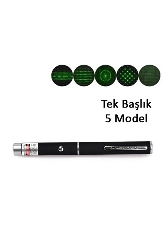 Yeşil Lazer Pointer 500 Mw 15 Km Etkili (Tek Başlık 5 Model)