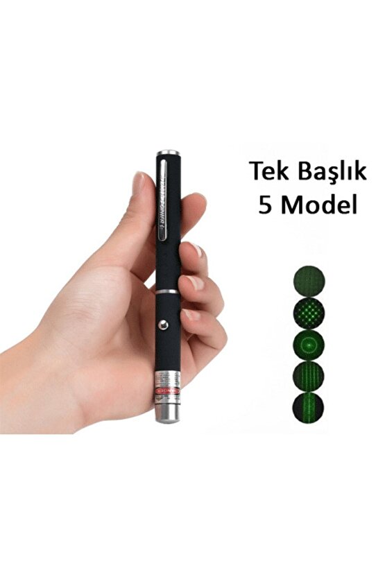 Yeşil Lazer Pointer 500 Mw 15 Km Etkili (Tek Başlık 5 Model)