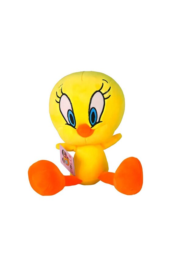 İthal Kumaş Looney Tunes Sarı Civciv Tweety Tiviti Figür Peluş Oyuncak Uyku & Oyun Arkadaşı 25 cm.