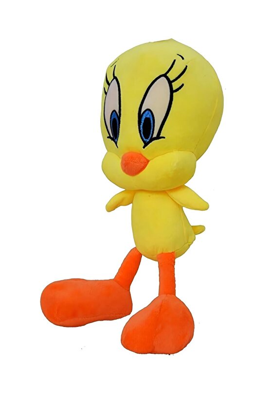 İthal Kumaş Looney Tunes Sarı Civciv Tweety Tiviti Figür Peluş Oyuncak Uyku & Oyun Arkadaşı 25 cm.