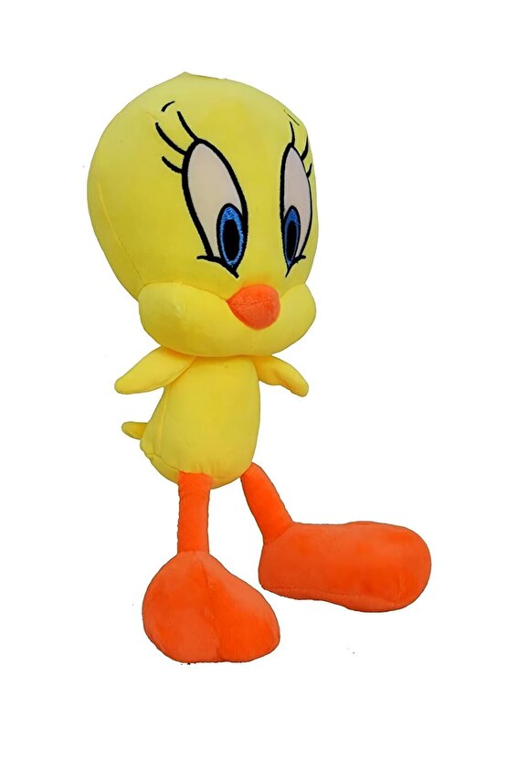 İthal Kumaş Looney Tunes Sarı Civciv Tweety Tiviti Figür Peluş Oyuncak Uyku & Oyun Arkadaşı 25 cm.