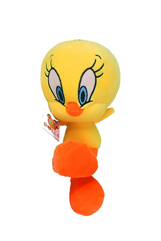 İthal Kumaş Looney Tunes Sarı Civciv Tweety Tiviti Figür Peluş Oyuncak Uyku & Oyun Arkadaşı 25 cm.