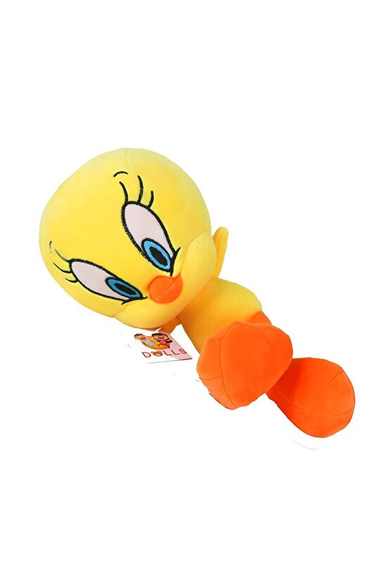 İthal Kumaş Looney Tunes Sarı Civciv Tweety Tiviti Figür Peluş Oyuncak Uyku & Oyun Arkadaşı 25 cm.