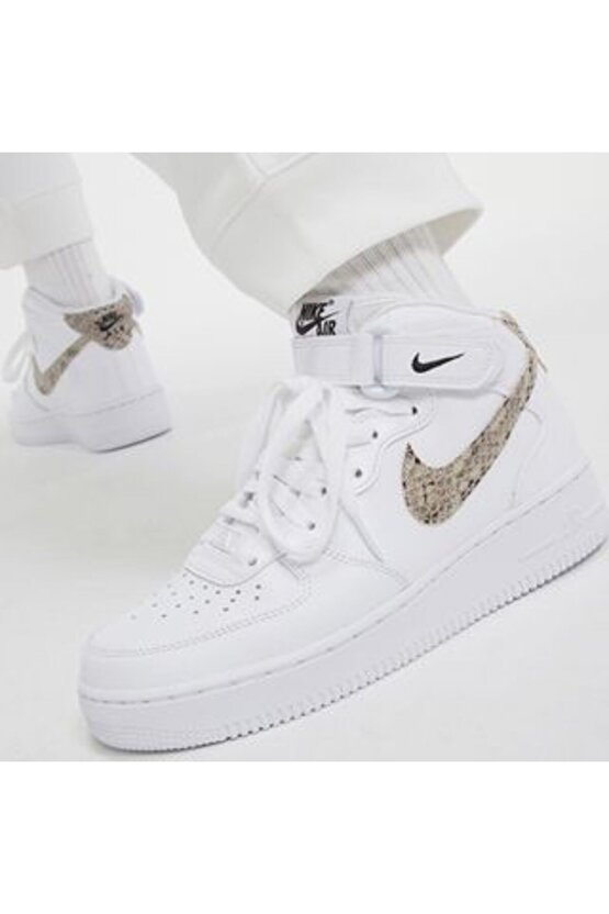 Air Force 1 07 Mid Classic Velcro Kadın Spor Ayakkabı DD9625-101 stilim spor