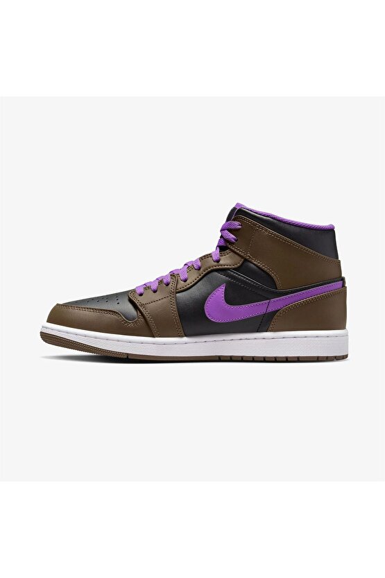 Air Jordan 1 Mid Purple Mocha Erkek Sneaker