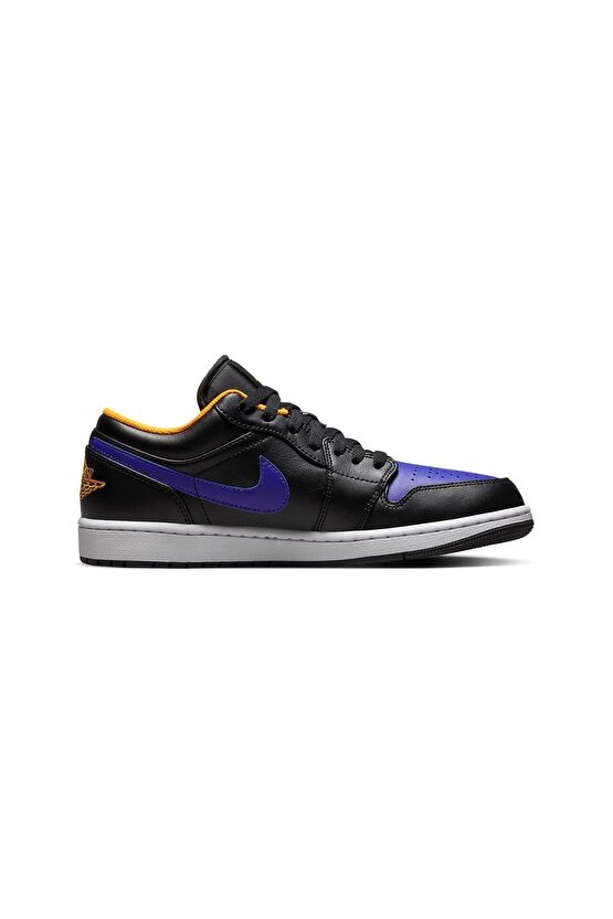 Siyah - Air Jordan 1 Low Dark Concord Spor Ayakkabı 553558-075