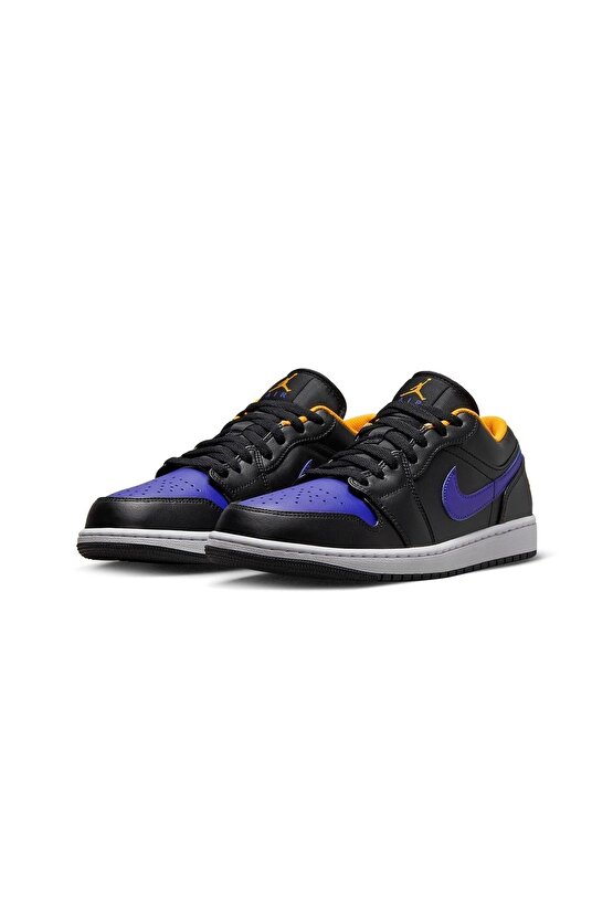 Siyah - Air Jordan 1 Low Dark Concord Spor Ayakkabı 553558-075