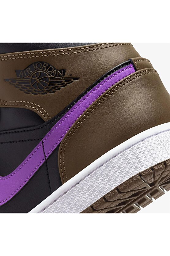 Air Jordan 1 Mid Purple Mocha Erkek Sneaker