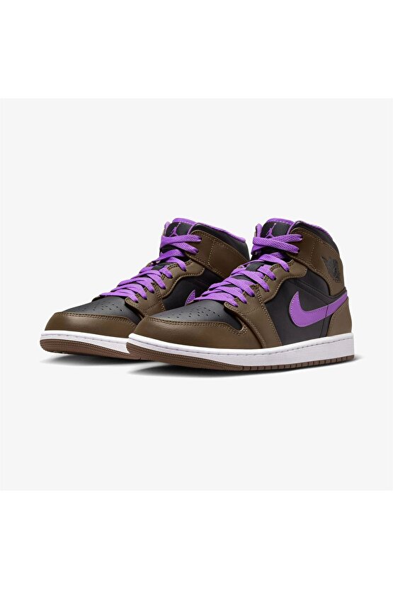 Air Jordan 1 Mid Purple Mocha Erkek Sneaker