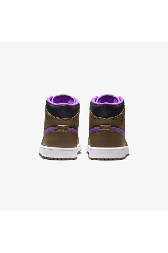 Air Jordan 1 Mid Purple Mocha Erkek Sneaker