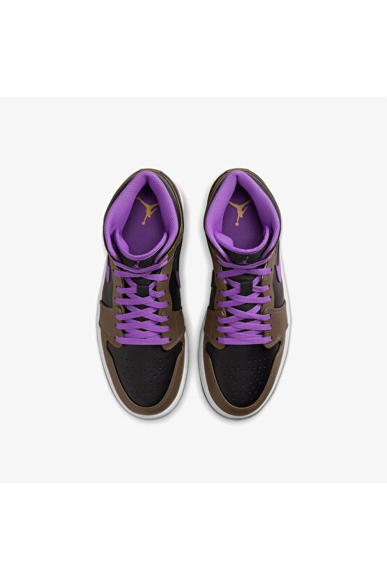 Air Jordan 1 Mid Purple Mocha Erkek Sneaker