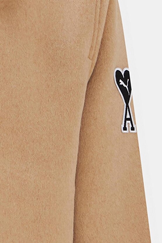 AMI X Puma Single-Breasted Logo Patch Coat Erkek Kaban Palto