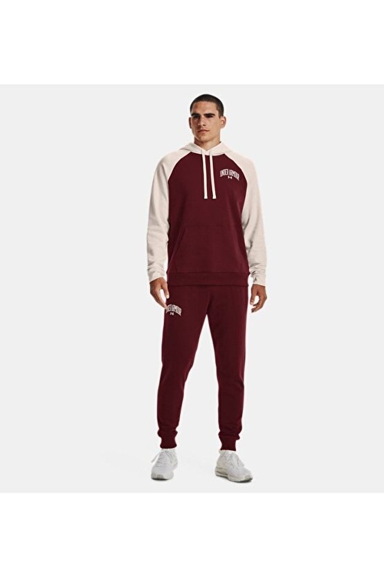 Erkek Ua Rival Fleece Wordmark Colorblock Kapüşonlu Üst 1373363-690