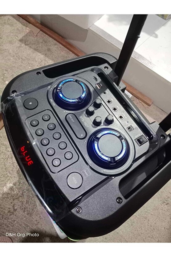 KABLOSUZ MİKROFONLU BLUETOOTH HOPARLÖR ŞARJLI TAŞINABİLİR BÜYÜK BOY PARTY SPEAKER GİTAR BAĞLAMA