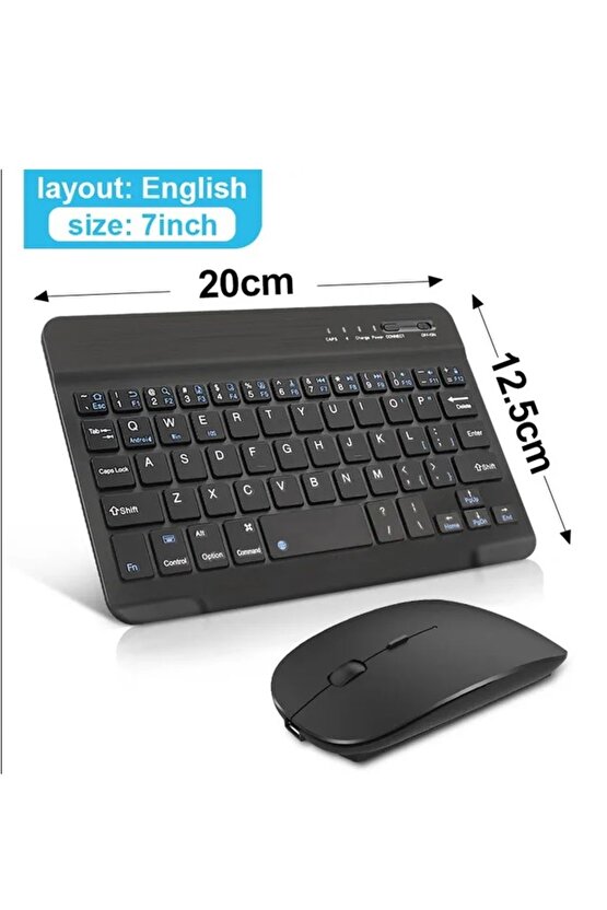 BLUETOOTH + USB WİRELESS KLAVYE MOUSE SETİ SESSİZ ŞARJLI BT+USB MOUSE & KEYBOARD SET