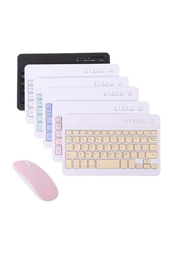 BLUETOOTH + USB WİRELESS KLAVYE MOUSE SETİ SESSİZ ŞARJLI BT+USB MOUSE & KEYBOARD SET