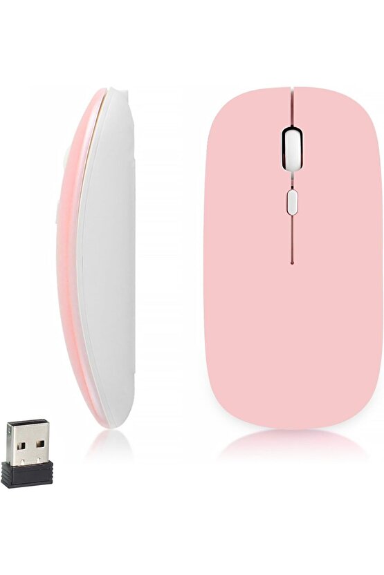 ŞARJLI MOUSE 2.4GHZ USB WİRELESS VE BLUETOOTH LU SESSİZ FARE İOS ANDROİD TABLET TELEFON UYUMLU