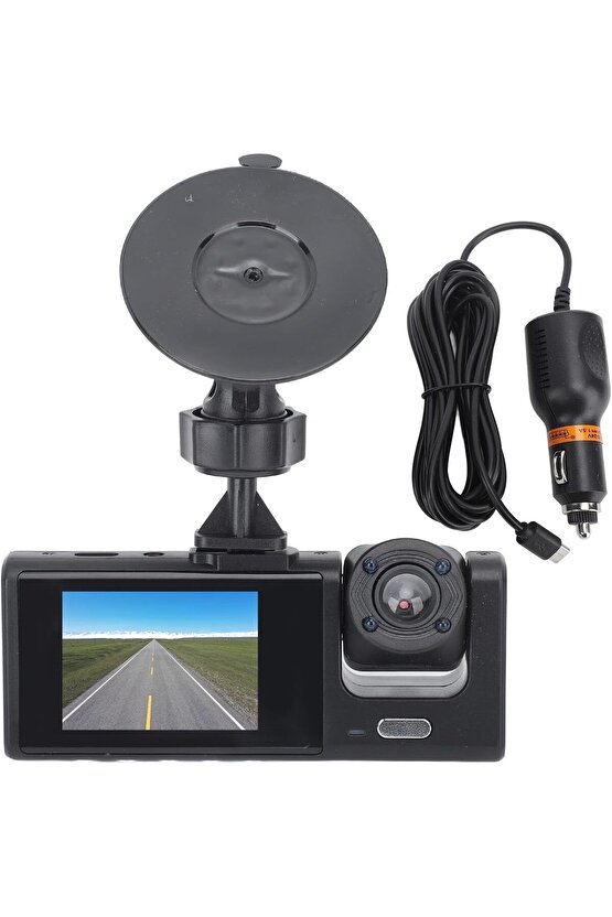 3 KAMERALI ARAÇ İÇİ KAMERA KAYIT CİHAZI 3 LENS CARDVR DASH CAM ÖN İÇ VE GERİ GÖRÜŞ KAMERASI