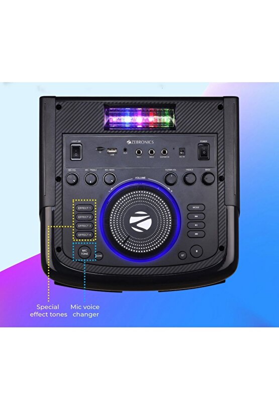 BÜYÜK BOY KABLOSUZ HOPARLÖR 200W ÇİFT KABLOSUZ MİKROFONLU KARAOKE BLUETOOTH SPEAKER ŞARJLI PARTYBOX