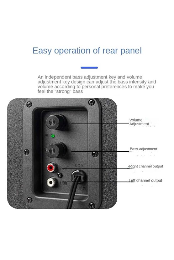 MULTİMEDYA BLUETOOTH HOPARLÖR SD KART USB 2.1 KANAL SUBWOOFER 2+1 IŞIKLI PC SPEAKER