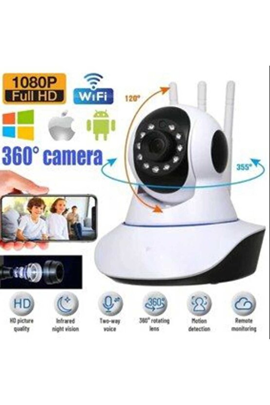 2MP WİFİ İP KAMERA GECE GÖRÜŞLÜ 1080P HD GÜVENLİK KAMERASI