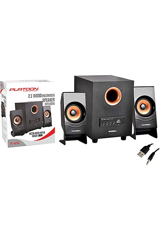 2+1 SES SİSTEMİ SD KART USB FM RADYO BLUETOOTH LU SPEAKER