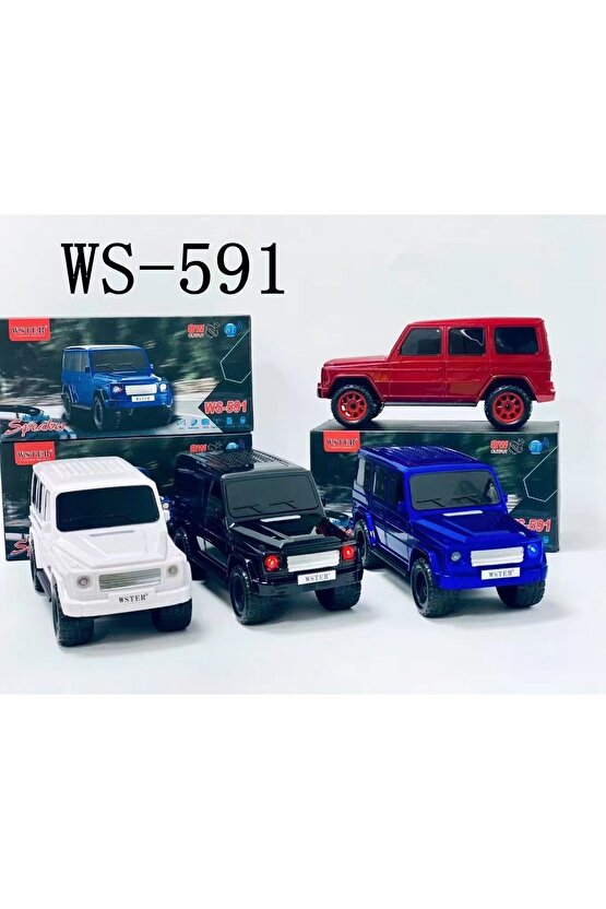 Ws-591 Jeep Oto G63 Tasarımlı Bluetooth Hoparlör Sd Kart Usb Fm Radyolu Kablosuz Speaker