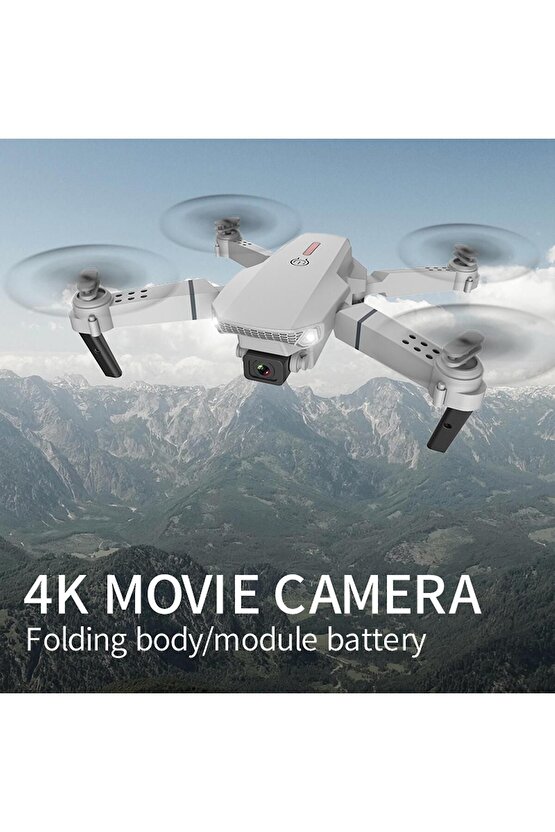 Çift Kameralı Drone Led Işıklı Wifi App Ve Uzaktan Kumanda Kontrollü Quadcopter Katlanabilir Şarjlı