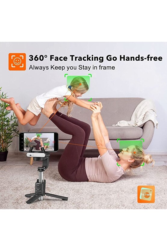 Isteady Q El Gimbal Sabitleyici Selfie Stick Çubuğu Ayarlanabilir Tripod Akıllı Telefon Için Uyumlu