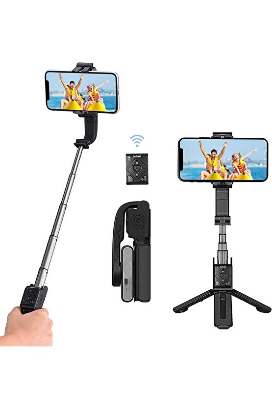 Isteady Q El Gimbal Sabitleyici Selfie Stick Çubuğu Ayarlanabilir Tripod Akıllı Telefon Için Uyumlu