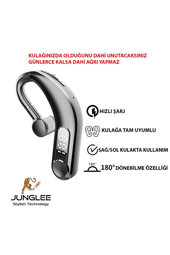 Mikrofonlu Kablosuz Tek Bluetooth Kulaklık Uzun Şarj Süresi Sporcu Ve Konuşma Ve Müzik Dinleme