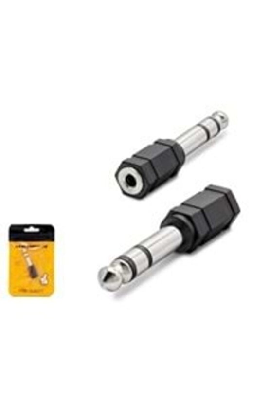 Dc 6.35m To 3.5f Çevirici Aparat 3.5 Mm Jack Girişini Dc 6.35 Jack Girişine Çeviren Adaptör