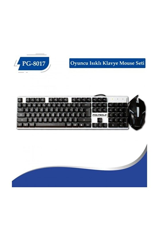 Işıklı Oyuncu Klavye Ve Mouse Seti Gaming Set Pg 8017