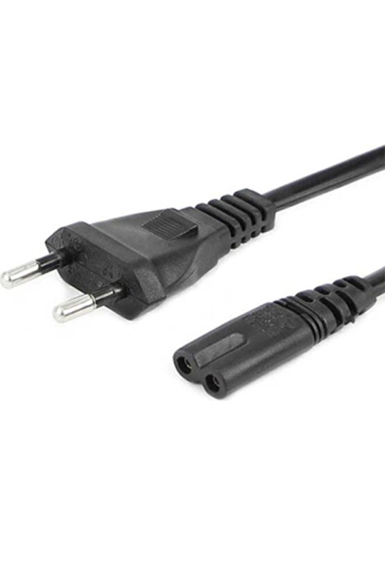 1.5 Metre Teyp Fişi 2x0,75 Mm 2 Pin 220v Adaptör Işıldak Laptop Yazıcı Power Güç Şarj Kablosu