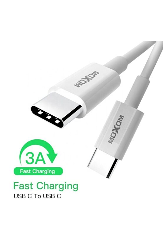 1 Metre Type-c To Type-c Hızlı Fast Şarj Ve Data Kablosu Çift Taraflı Usb C Kablo