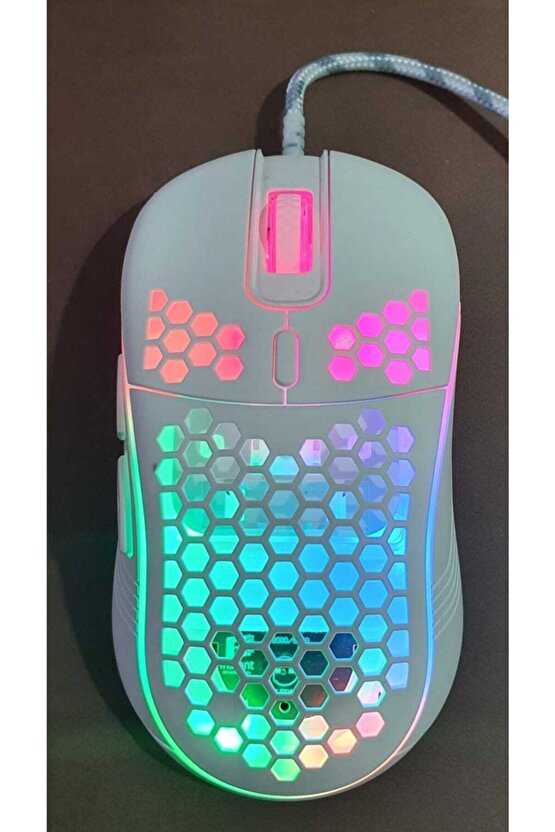 Rgb Led Işıklı Oyuncu Mouse Gaming 800-2400 Dpi 0 Oyun Mouse Mat Siyah En Yeni 440583