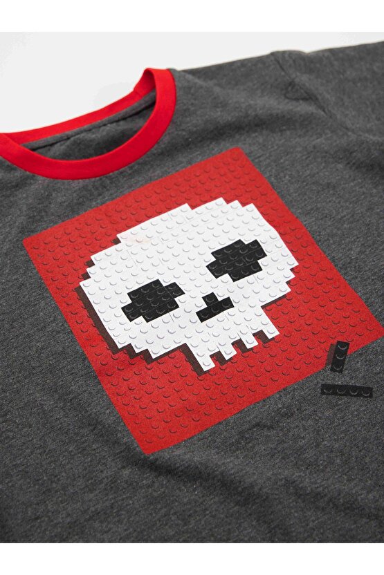 Skull Erkek Çocuk T-shirt Kapri Şort Takım