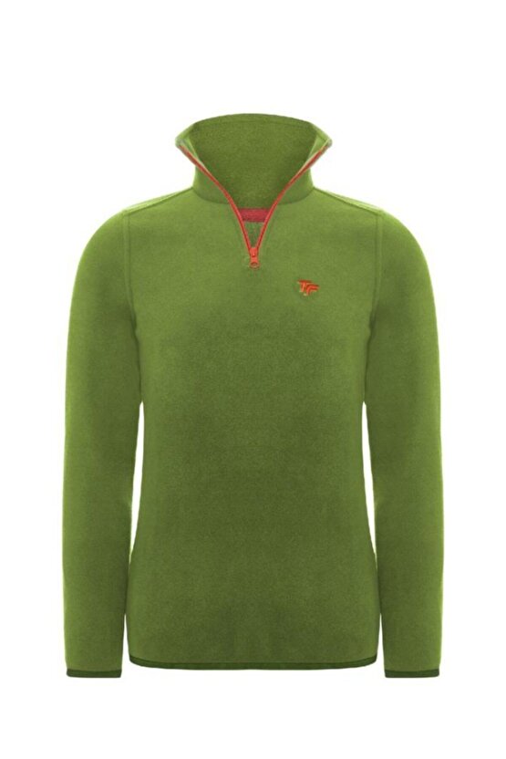 Polarline Erkek 14 Fermuar Sweatshirt Yeşil (Hztp19020-ysl)