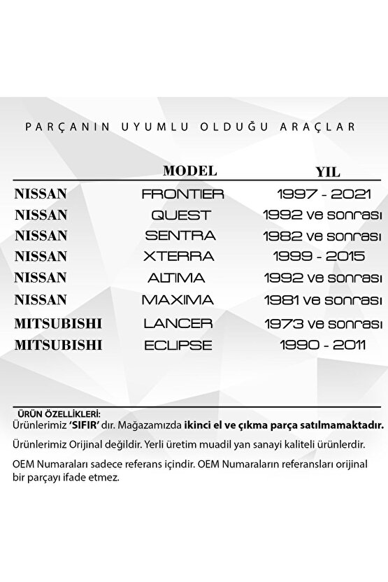 Nissan Mitsubishi Mazda Honda Ford Için Klips-10 Adet