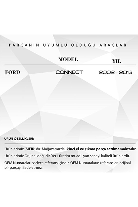 Connect , Transit , Tourneo için Arka Silecek Motor Dişlisi