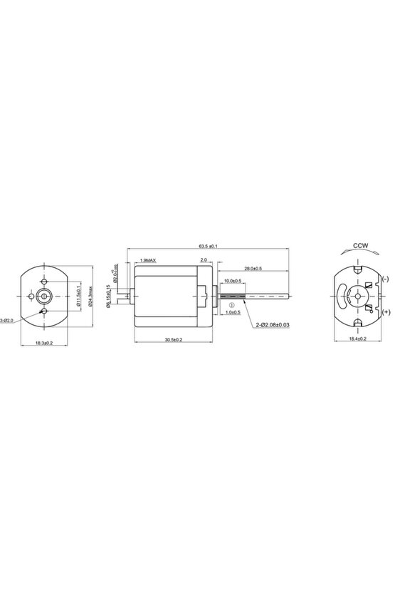 Araba Kapı Kilit Motoru Devir:10842 Rpm Uzunluk: 63,5mm - 30,5mm