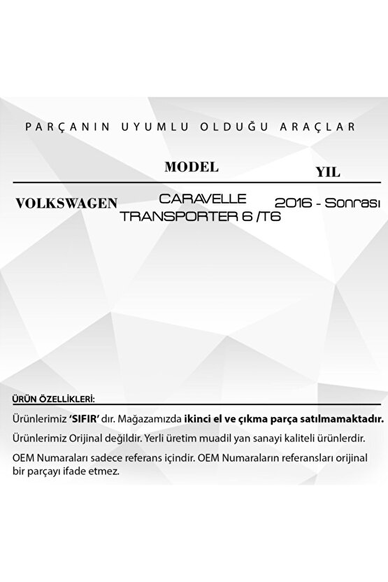 Volkswagen Vw Transporter 6 T6, Caravelle Için Yan Ayna Motor Tamir Dişlisi