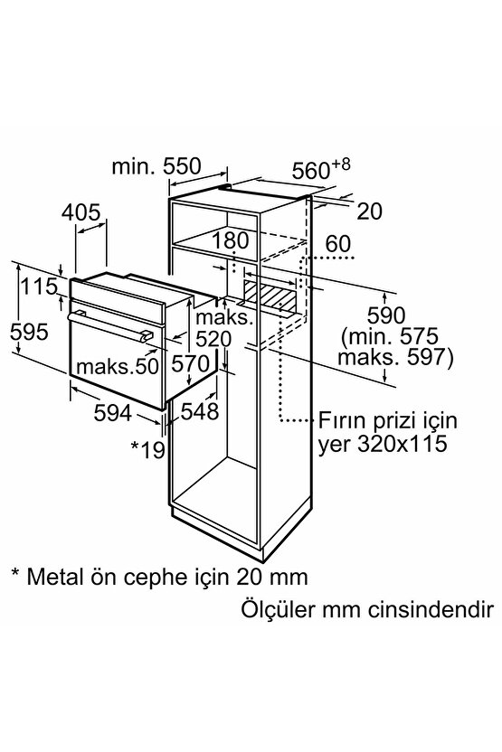 İq300 Ankastre Fırın 60 X 60 Cm Inox