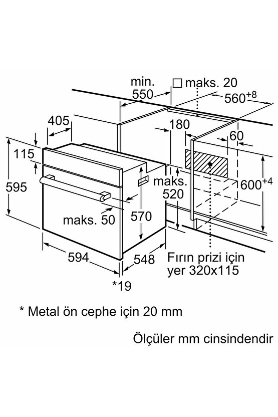 İq300 Ankastre Fırın 60 X 60 Cm Inox