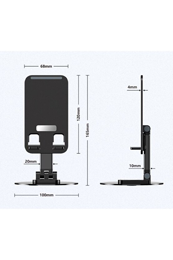 Katlanabilir Telefon Tutucu Stand Yuvarlak Tabanlı