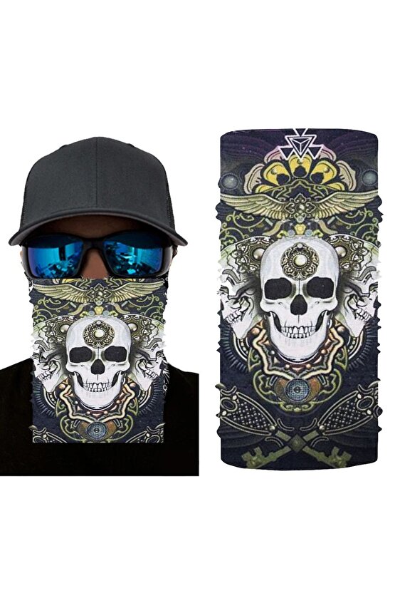 Samur Parti Parti Aksesuar & Kostüm Motorcu Boyunluk Baf Buff Bandana 25x48 Cm Model 3