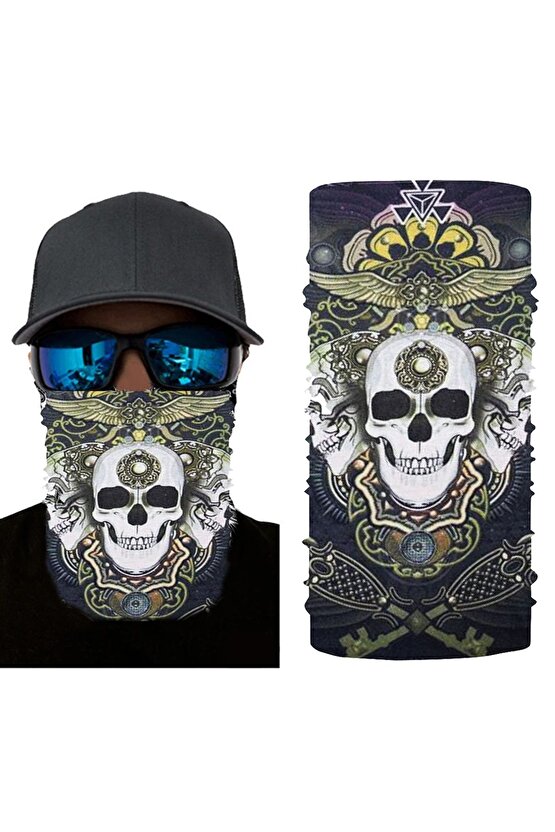 Samur Parti Parti Aksesuar & Kostüm Motorcu Boyunluk Baf Buff Bandana 25x48 Cm Model 3