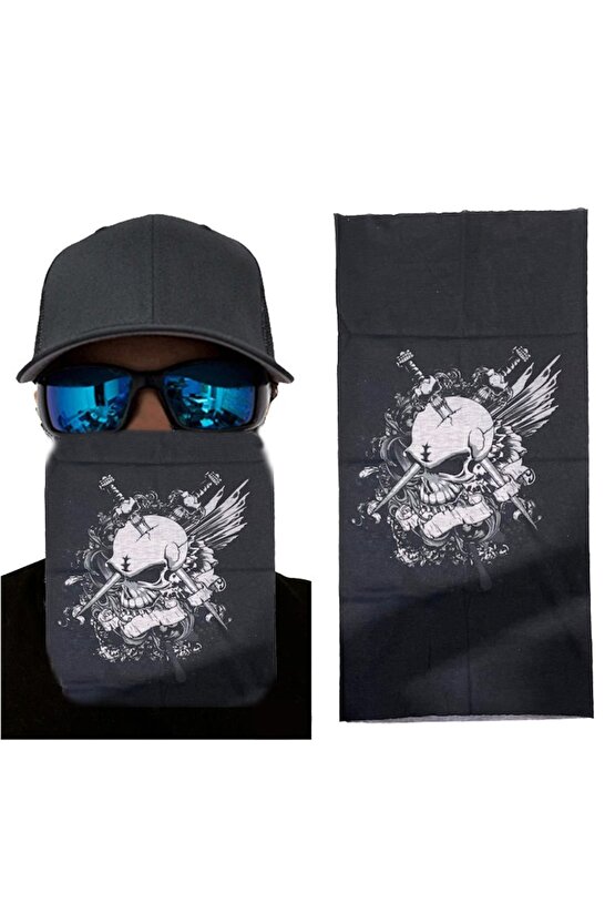 Samur Parti Parti Aksesuar & Kostüm Motorcu Boyunluk Baf Buff Bandana 25x48 Cm Model 6