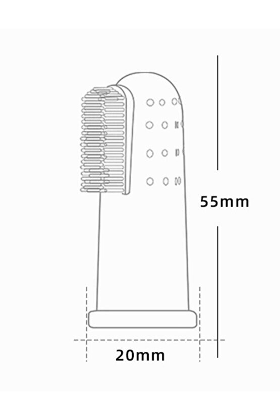 Evcil Hayvan Kedi Köpek Parmağa Takılan Diş Kaşıma Fırçası