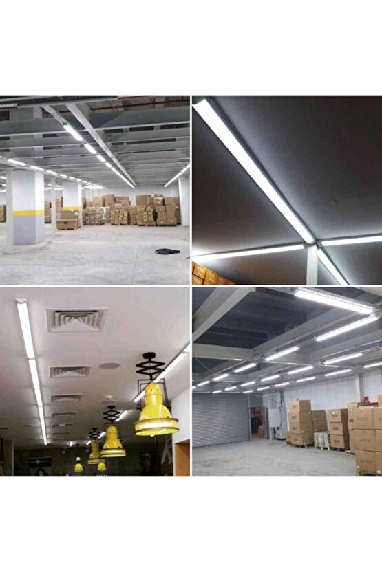 60 Cm, Ultra Kaliteli, Yüksek Beyaz Işık 18 Watt Led Bant Armatür İşletme Ev, Ofis, Fabrika Armatürü